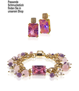 Tessin Gliederarmband mit 24K Gold, echten Perlen, Rosenquarz & Amethyst – Inspirationen – Ansicht 5