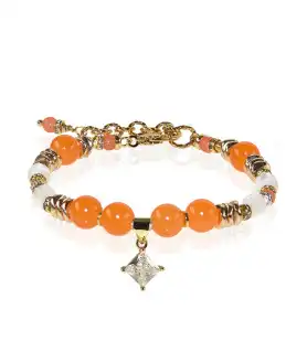 Athéna-Chalcedony, Perlmutt Armband – Armbänder – Ansicht 1