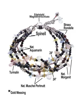 Aurélie-Edelstein Armband mit Spinell, Aquamarin & Turmalin – Armbänder – Ansicht 4