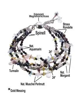Aurélie-Edelstein Armband mit Spinell, Aquamarin & Turmalin – Armbänder – Ansicht 4