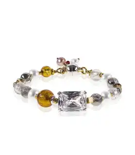 Étoile–Bicolor-Perlenarmband mit Glasstein & Murano-Glas – Startseite – Ansicht 3
