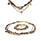 Améthyste Collier aus Améthyst, Granat, Onyx, 14K Kette
