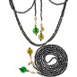 Joker Wickelkette-Kristallkette mit Murano Perlen, Spinell