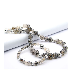 Dragon 2-tlg. Set Kette-Choker & Armband, Achatstein, Hämatit – Halsketten – Ansicht 3