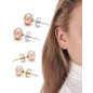 Classique Süßwasserperlen Ohrstecker 7.5-8mm, Rosa/Pink
