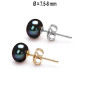 Classique Süßwasserperlen Ohrstecker 7.5-8 mm, Schwarz Classique Süßwasserperlen Ohrstecker 7.5-8 mm, Schwarz