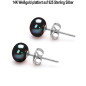 Classique Süßwasserperlen Ohrstecker 7.5-8 mm, Schwarz Classique Süßwasserperlen Ohrstecker 7.5-8 mm, Schwarz