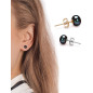 Classique Süßwasserperlen Ohrstecker 7.5-8 mm, Schwarz Classique Süßwasserperlen Ohrstecker 7.5-8 mm, Schwarz