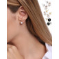 Classique Süßwasserperlen Ohrstecker 9-9.5mm, Weiß