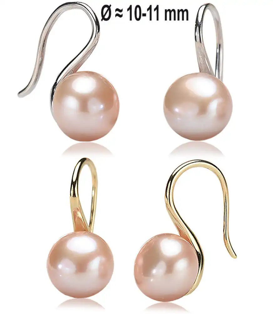 Classique Perlen Ohrhänger, 10-11mm, Rosa Classique Perlen Ohrhänger, 10-11mm, Rosa
