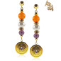 Anthea 24K Ohrhänger mit Perlen, Chalcedony, Amethyst Anthea 24K Ohrhänger mit Perlen, Chalcedony, Amethyst