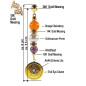 Anthea 24K Ohrhänger mit Perlen, Chalcedony, Amethyst Anthea 24K Ohrhänger mit Perlen, Chalcedony, Amethyst