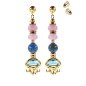 Méduse de mer 24K Ohrhänger mit Meeres Qualle,Türkis,Chalcedony