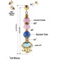 Méduse de mer 24K Ohrhänger mit Meeres Qualle,Türkis,Chalcedony