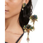 Corfou 24K Ohrringe mit Süßwasserperle, Blau Topas Corfou 24K Ohrringe mit Süßwasserperle, Blau Topas