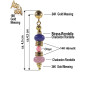 Vacances Asymmetrischen 24K Ohrringe mit Chalcedony, Onyx Vacances Asymmetrischen 24K Ohrringe mit Chalcedony, Onyx