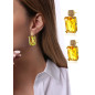 Citron Glas-Kristall-Zirkonia Ohrringe Citron Glas-Kristall-Zirkonia Ohrringe