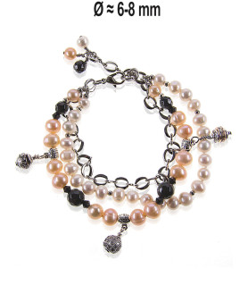 Chance Süßwasserperlen Armband,Onyx – Armbänder – Ansicht 3