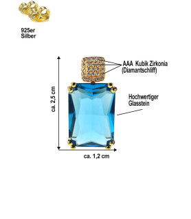 Lagune Glas-Zirkonia Ohrstecker – Inspirationen – Ansicht 3