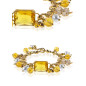 Citron 24K Gliederketten-Armband,Citrin,Süßwasserperlen