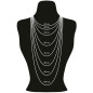 Classique Elegante Süßwasserperlen Kette, Schwarz