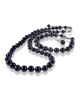 Classique Elegante Süßwasserperlen Kette, Schwarz – Inspirationen – Ansicht 3
