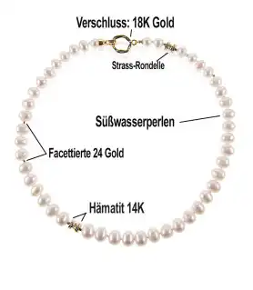 Süßwasserperlen Collier Intemporel – Halsketten – Ansicht 3