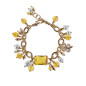 Citron 24K Gliederkette-Armband,Citrin,Süßwasserperlen Citron 24K Gliederkette-Armband,Citrin,Süßwasserperlen