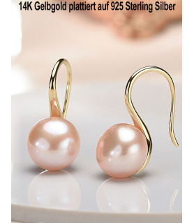Classique Ohrhänger mit Perlen, 10-11mm, Rosa – Inspirationen – Ansicht 3