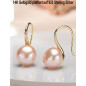 Classique Ohrhänger mit Perlen, 10-11mm, Rosa