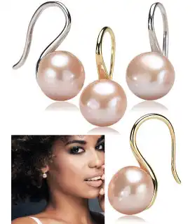 Classique Ohrhänger mit Perlen, 10-11mm, Rosa – Inspirationen – Ansicht 1