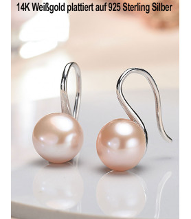 Classique Ohrhänger mit Perlen, 10-11mm, Rosa – Inspirationen – Ansicht 4