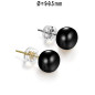 Classique Süßwasserperlen Ohrstecker 9-9.5mm, Schwarz Classique Süßwasserperlen Ohrstecker 9-9.5mm, Schwarz