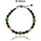 Jade noir Armband mit Jade, Muranoglas, Hämatit 14K