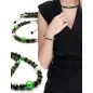 Jade noir Armband mit Jade, Muranoglas, Hämatit 14K