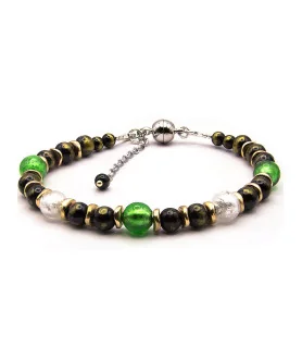 Jade noir Armband mit Jade, Muranoglas, Hämatit 14K – Armbänder – Ansicht 3