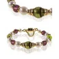 Couronne Armband mit Süßwasserperlen, Muranoglas, 24K Gold