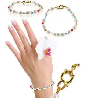 Jeu Elegantes Süßwasserperlen Armband