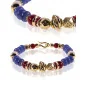Accent Armband mit Chalcedony, Perlen, Korallen, Hämatit 24K