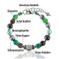 Expression Armband mit Süßwasserperlen, Achat, Muranoperlen, Glassperlen