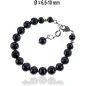 Classique Perlenarmband, schwarz, 6-10 mm
