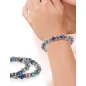 Flex Perlenarmband mit Chalcedon, Murano Perlen, 8,5-9 mm
