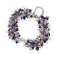 Santorin Luxus Armband mit Süßwasserperlen, Rosenquarz, Lapislazuli