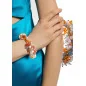 Isabelle Luxus Süßwasserperlen-Armband, Chalcedony, Glaskristallen, 24K Gold