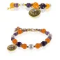 Anthea 18K Armband mit Perlen, Chalcedony, Amethyst