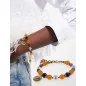 Anthea 18K Armband mit Perlen, Chalcedony, Amethyst