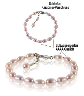 Voleur Süßwasserperlen Armband, 9-10mm, Flieder Farbe – Armbänder – Ansicht 3