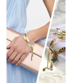 Nauru Perlmutt Morganit Armband