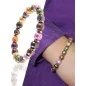 Coloré 2-tlg.Set, Perlenkette und Perlenarmband, Multi-Color