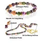 Coloré 2-tlg.Set, Perlenkette und Perlenarmband, Multi-Color